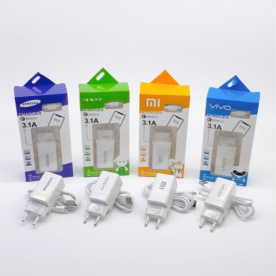 [WS] CHARGER / CASAN BRANDED 2 USB VOOC MICRO USB FOR ANDROID [TC-04] 2 USB