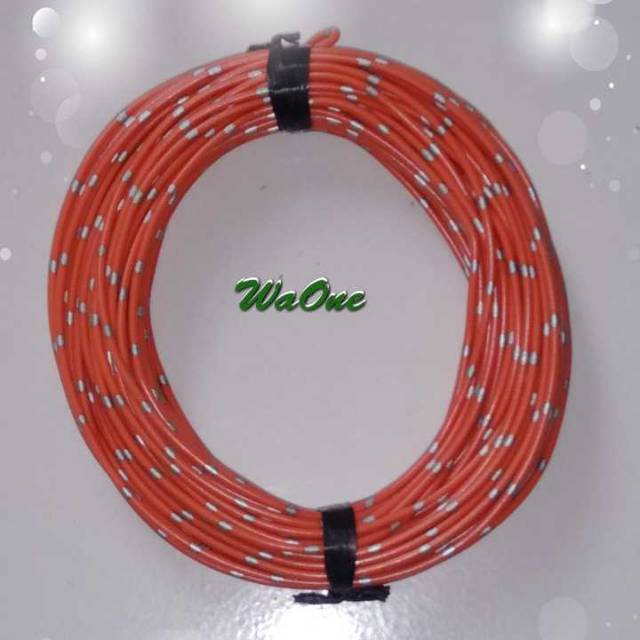 Oranye 10 Meter Kabel Body Bintik AVSS 0.5 mm Versi Bagus Kulit Padat