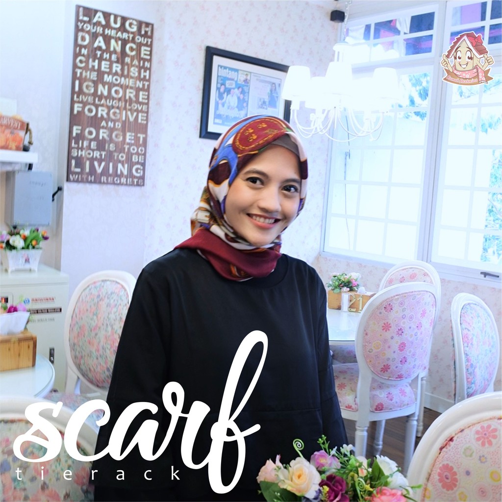 Jilbab-kerudung segiempat Tierack- motif - eksklusif