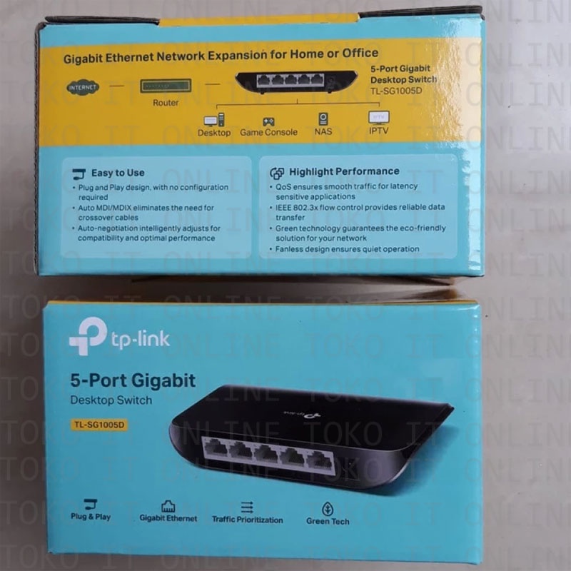 TP-LINK TL-SG1005D 5 PORT GIGABYTE DESKTOP SWITCH