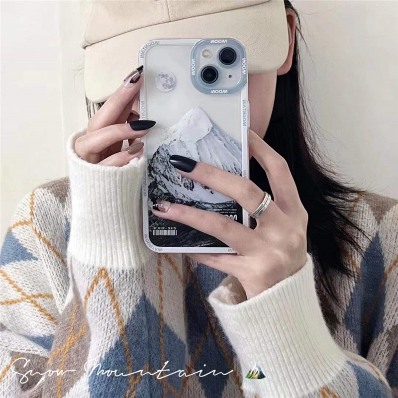 Soft Case Silikon Motif Gunung Salju Untuk Iphone 11 12 Pro Max 7 Plus 8 Plus Xr Xs Max Se 2020x8plus 11 Pro Max