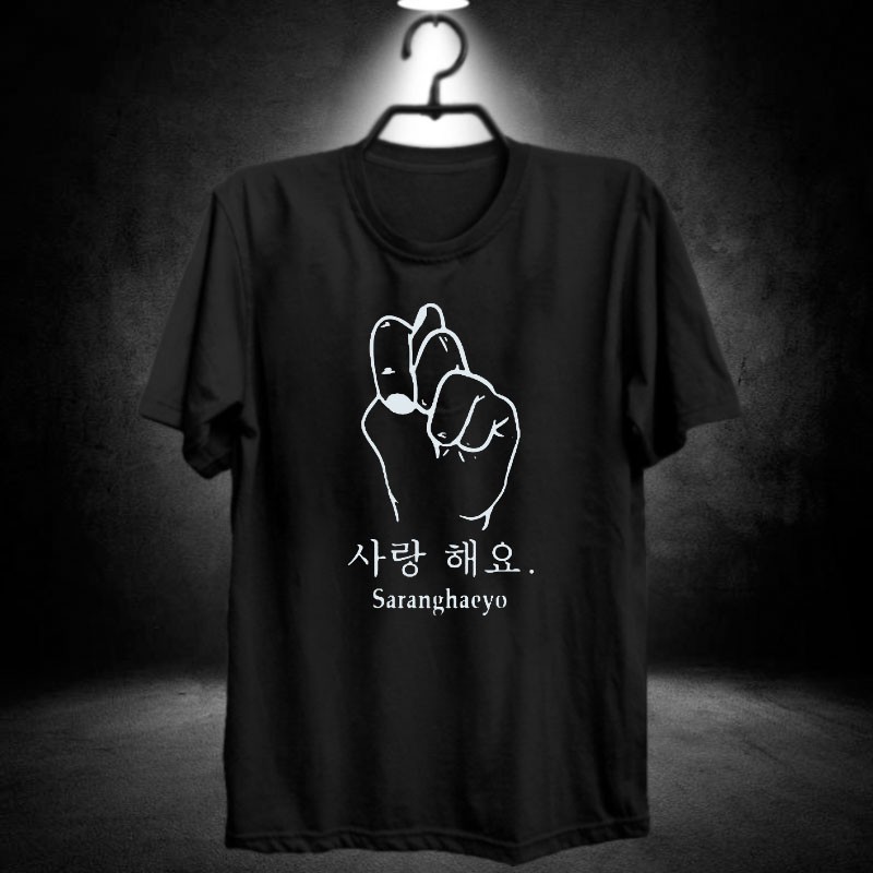 saranghaeyo / korean /  kpop / drakor / kaos distro / baju cowok / ngentot / lucu / murah / love