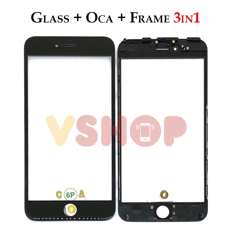 GLASS LCD - KACA TOUCHSCREEN - OCA - FRAME 3IN1 IP 6G+ 6G PLUS