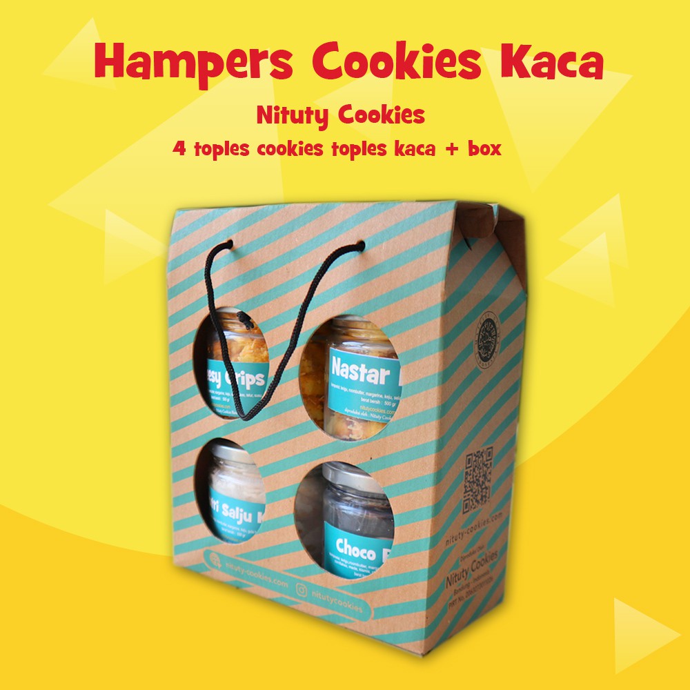 

Nituty Cookies Hampers Paket E Kue Kering toples kaca isi 4