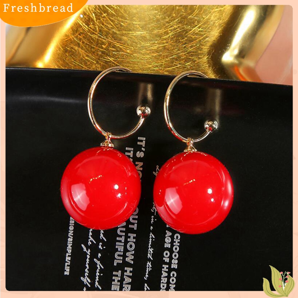 Terlaris Women Fashion C-shape Faux Pearl Dangle Pendant Ear Stud Earring Jewelry Gift