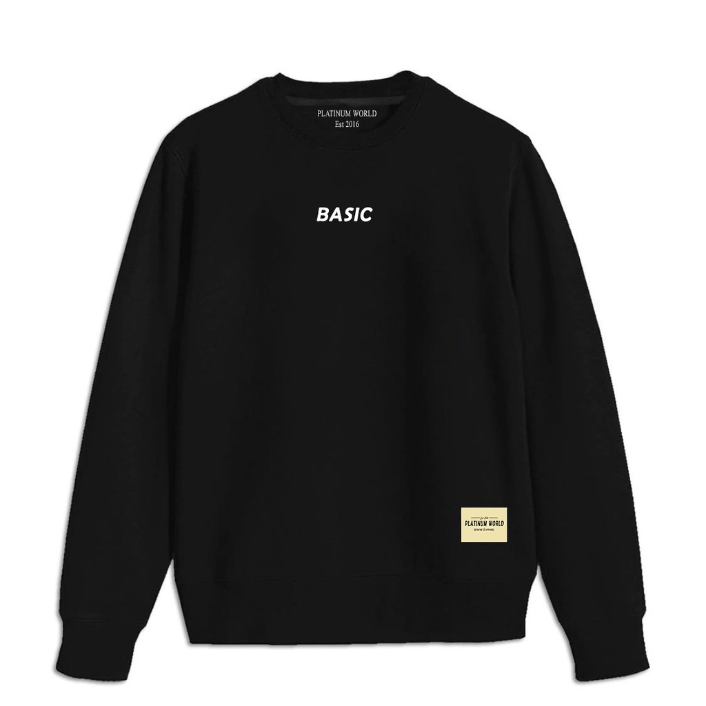 Sweatshirt Crewneck Basic X Platinum World Authentic Quality