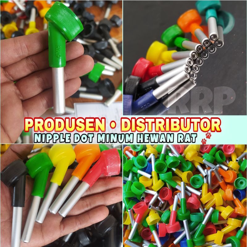 NIPPLE BOTOL GOTRI STAINLESS, NIPEL CETAK, DOT MINUM KELINCI KUCING MARMUT HAMSTER / RAT (PETS)