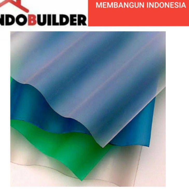 TERLARIS ATAP GELOMBANG PLASTIK 60 CM X 170 CM X 0.3 MM / SENG FIBER PLASTIK