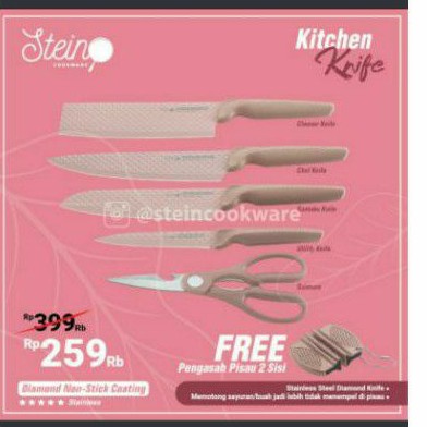 stein diamond knives set stein cookware / pisau set special price