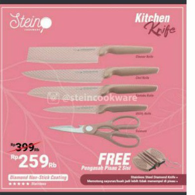 stein diamond knives set stein cookware / pisau set special price