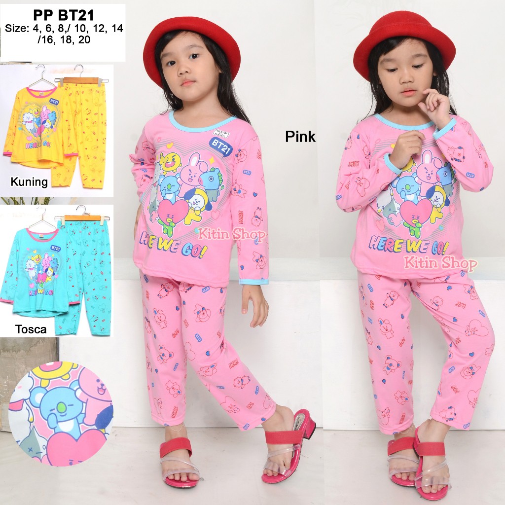 Baju Tidur dan Main BT21 Bayi / Balita / Anak / Remaja