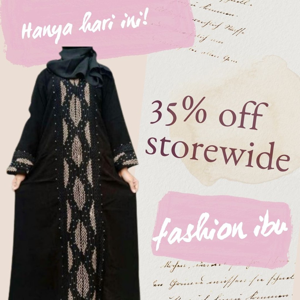 Baju Gamis Abaya Arab Turkey Zigas Bordir Busui Turki Hitam Bordir