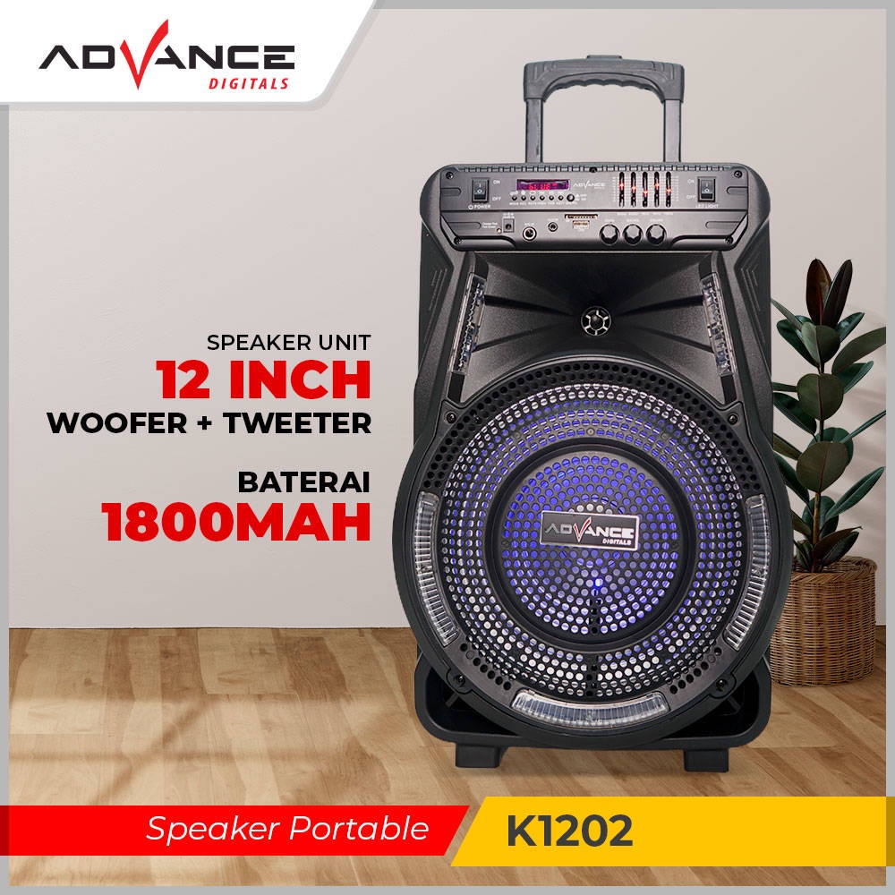 【READY STOCK】 Advance K1202 Speaker Meeting Portable Ukuran 12 Inchi woofer + tweeter