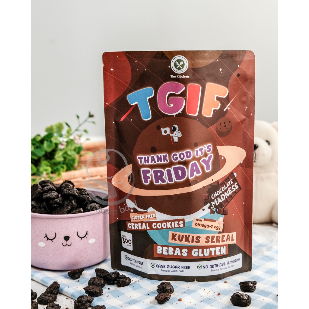 

BIG TGIF CEREAL COOKIES GLUTEN FREE - CHOCOLATE MADNESS 300GR