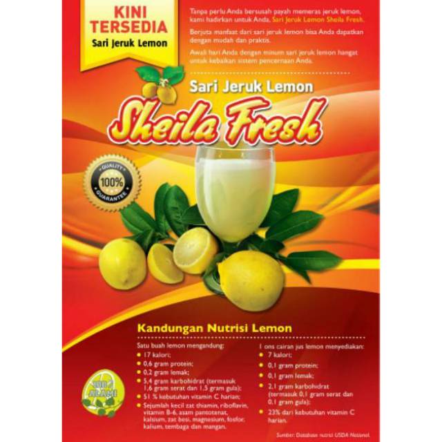 

Sheila fresh sari lemon murni 500ml