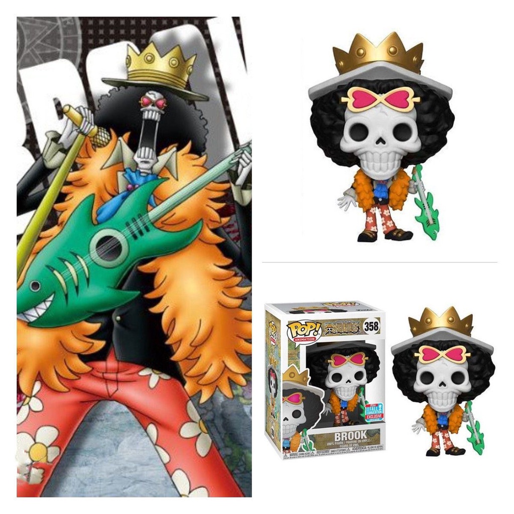 NEW!! FUNKO POP One Piece BROOK Buffed Chopper with box Model Figure Collectible Model Toy for gift