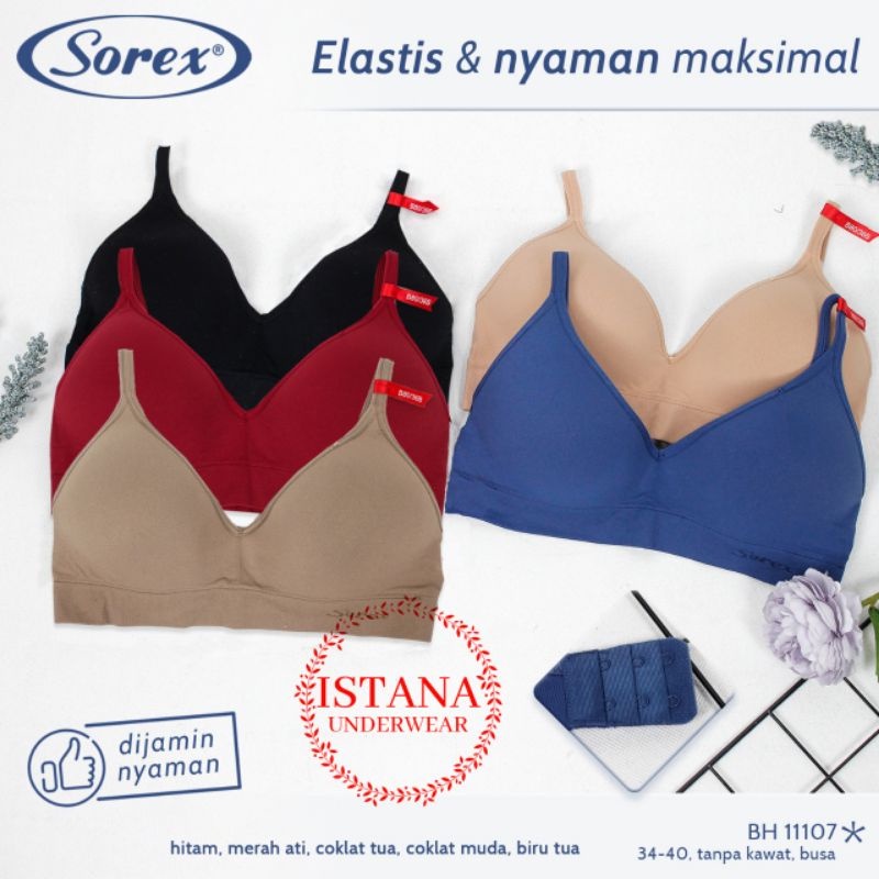 Bh Bra Seamless PREMIUM SOREX strech Original bahan TERBAIK (Cup B dan Cup C) S10-28525BRN non kawat