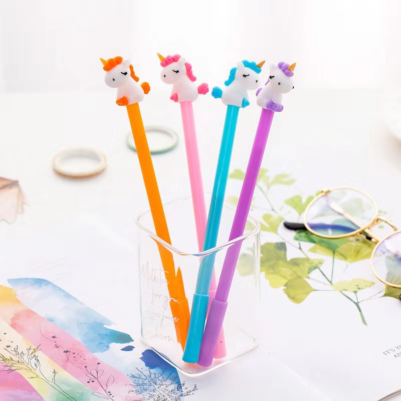 

PULPEN KARAKTER UNICORN DUDUK PENA PEN GEL TINTA MURAH UNIK LUCU READY STOCK