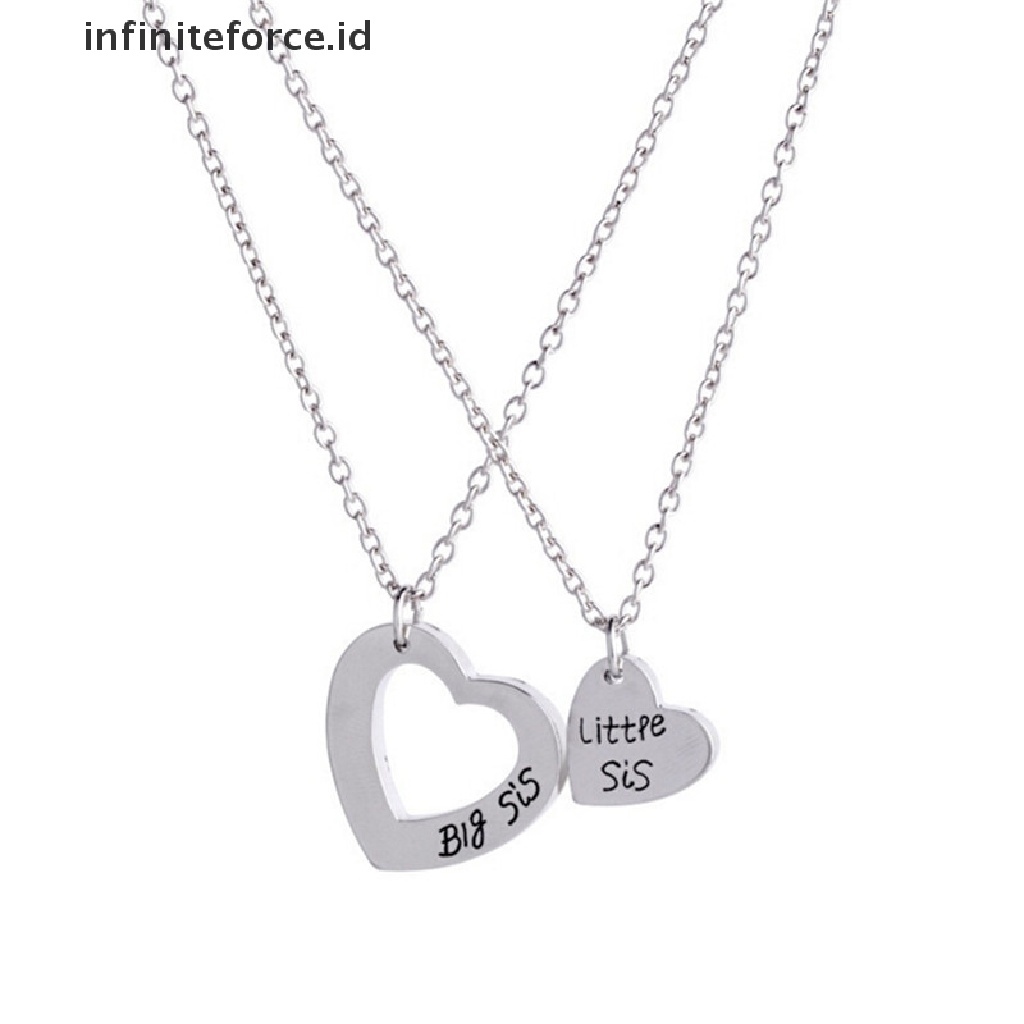 Infiniteforce.id 2pcs / Set Kalung Rantai Liontin Tulisan Big Sister Untuk Wanita