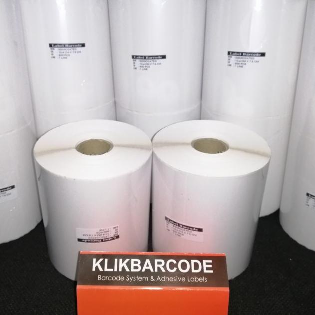 

KERTAS STICKER LABEL PRINTER BARE 70 X 50 MM - 1 LINE - SEMICOATED - Isi 1.000 pcs/roll ,.