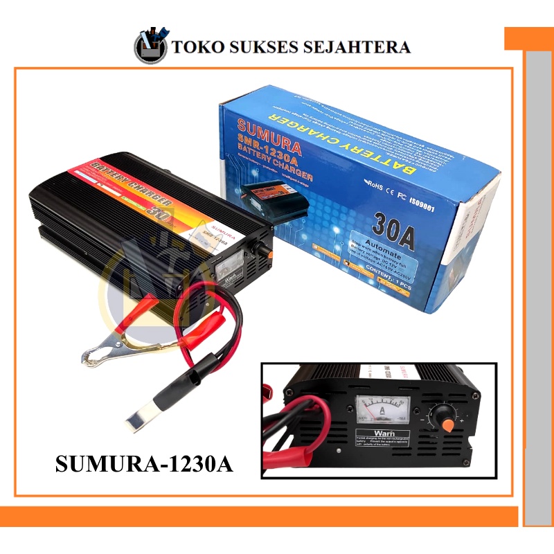 Charger Aki 1230A 30Amps  SUMURA Charger Inverter 1230A 30 Amps  Battery Charger Accu 1230 A Baterai charger