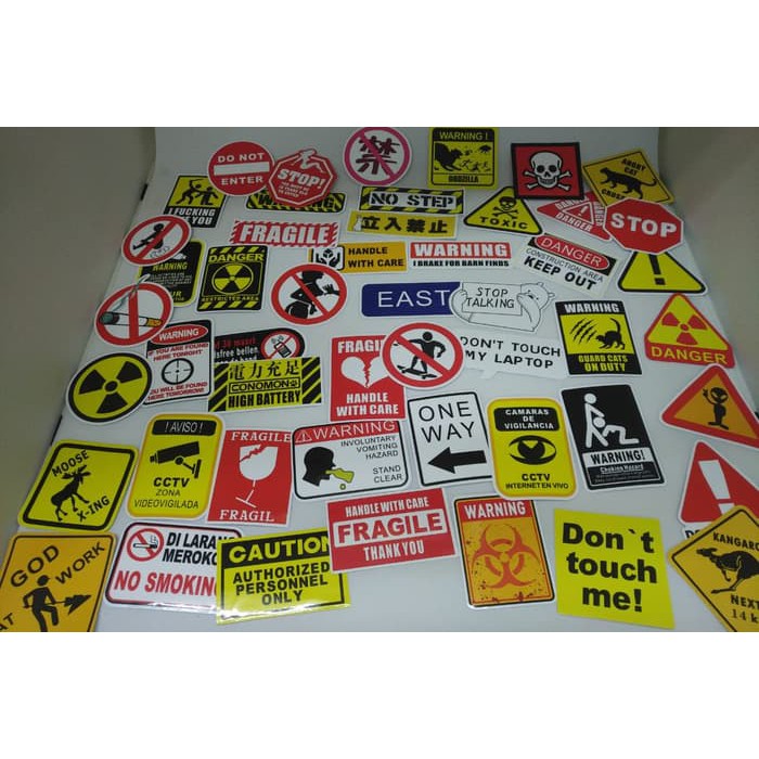 

Stiker koper / luggage tag Travel Label Sign Logo / Fragile Logo 50 pcs