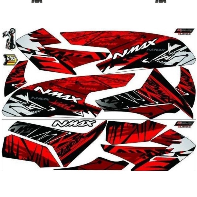 Striping Nmax - N Max Lama 2015 2016 2017 2018 2019 Variasi Yamaha Sticker Stiker Skotlet Motor List