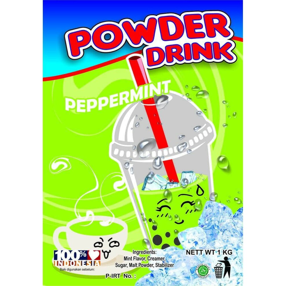 

Peppermint Powder - Bubuk Minuman Bubble Drinks 1kg Kualitas Cafe