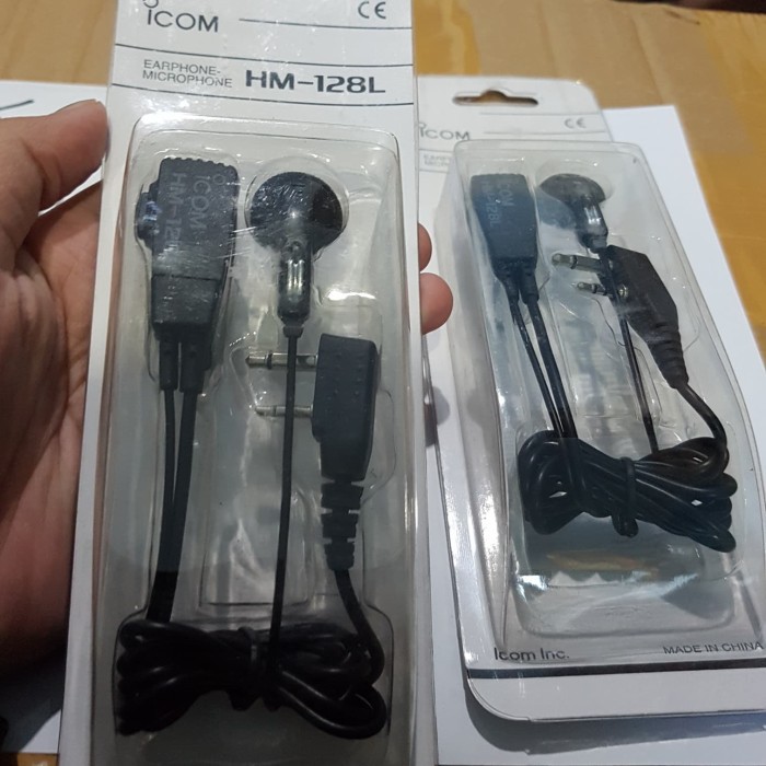 EARPHONE ORIGINAL HT ICOM V80 V88 U80L U88 V8 T70-HEADSET ICOM HM 128L