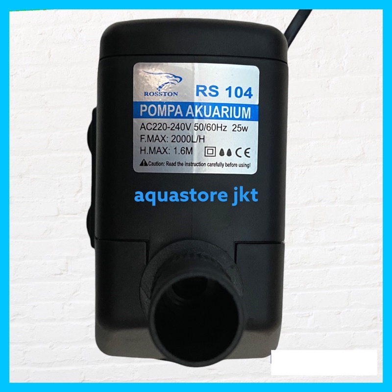 ROSSTON 104 POMPA AQUARIUM CELUP WATER PUMP ROSSTON 104 2000 L/H MESIN POMPA KOLAM IKAN AQUARIUM