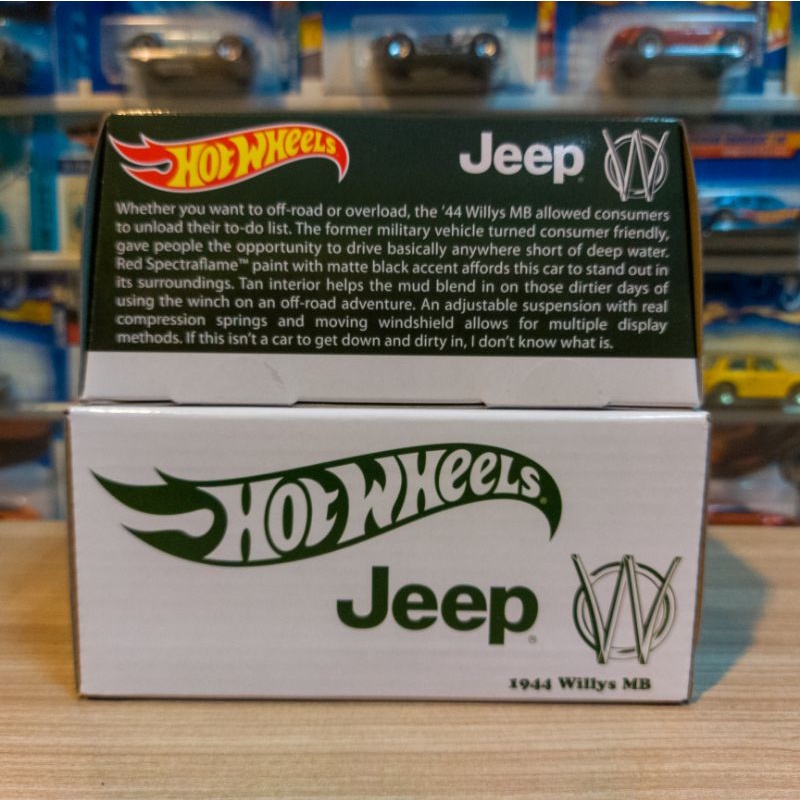 HOT WHEELS 1944 WILLYS MB JEEP RED - RLC