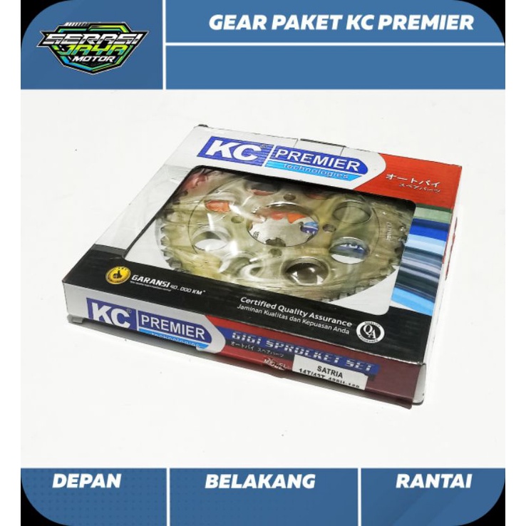 KCP GEAR PAKET SATRIA (428H-43T-14T-128L) / KC PREMIER GIR SET SATRIA 2T (428H-43T-14T-128L)