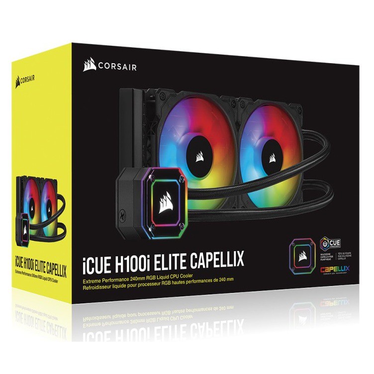 Corsair iCUE H100i ELITE CAPELLIX 240mm RGB - Liquid CPU Cooler MANTUL GAN