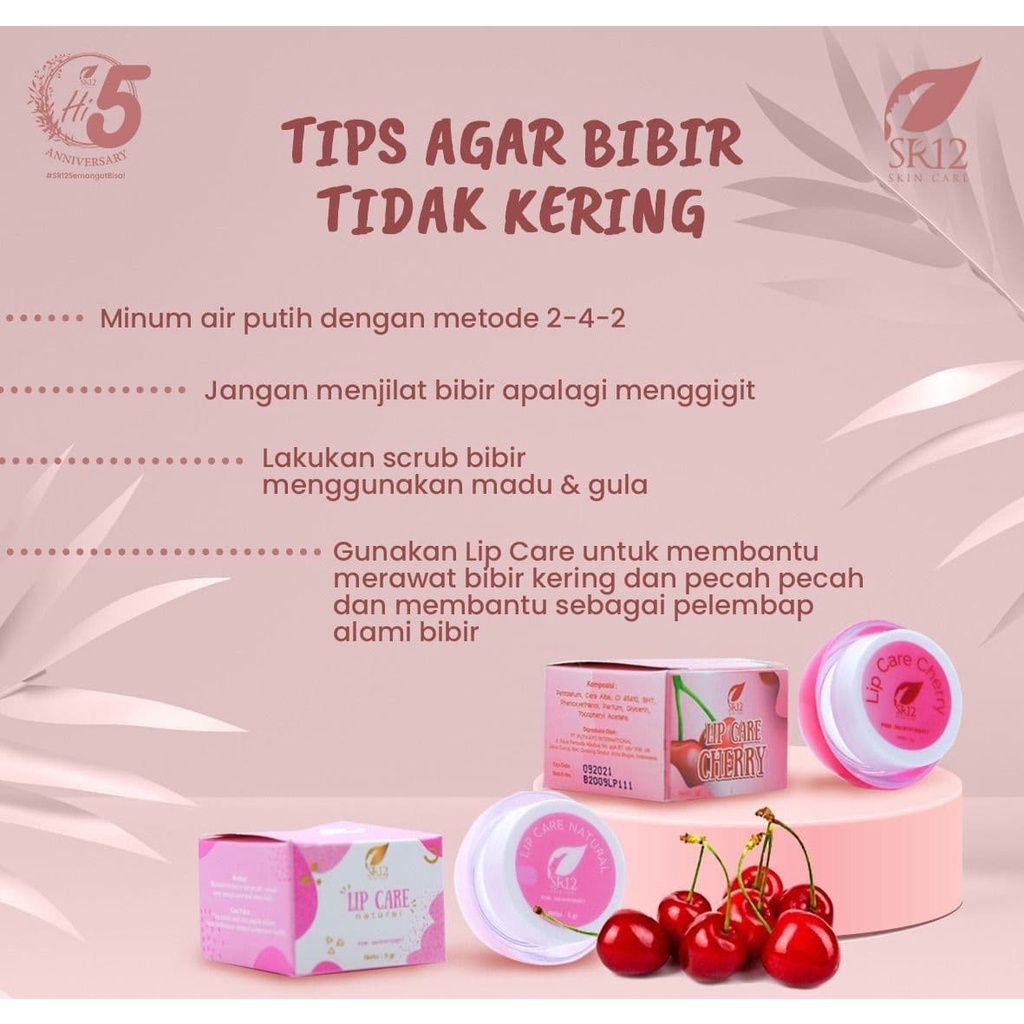 Bisa COD Lipcare SR12 Lip Care Pelembab Bibir Pencerah Bibir BPOM Pelembab Bibir Kering BIBIR PECAH BPOM