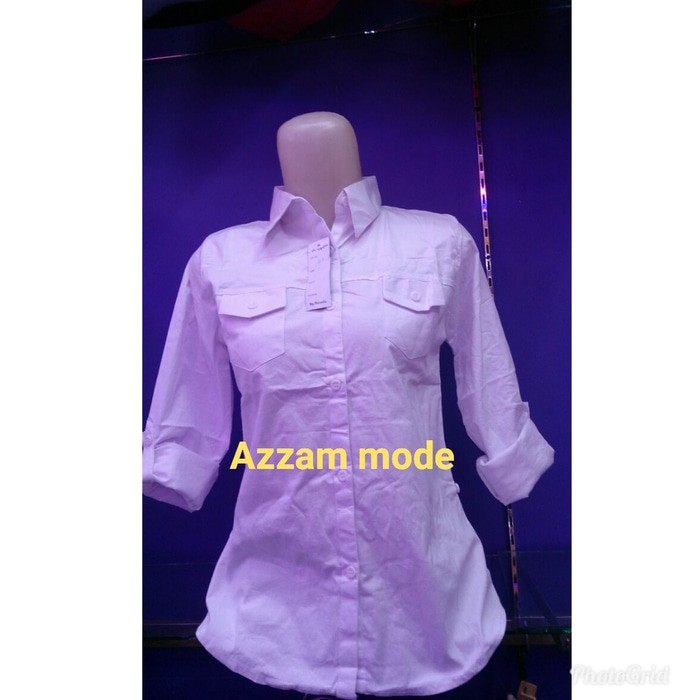Kemeja Putih Polos/ Kemeja Putih Polos Wanita