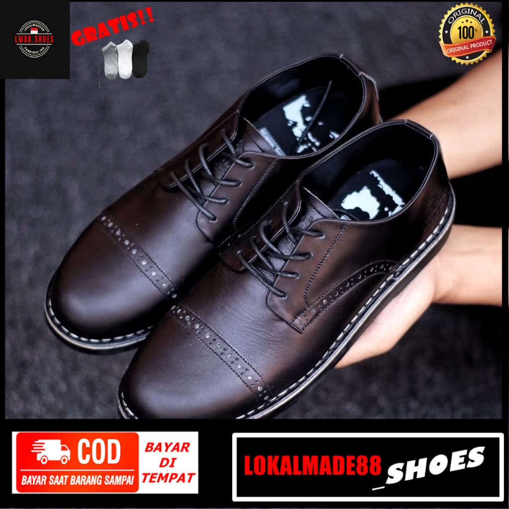 LM88 X WOLF Sepatu Kerja Kasual Pesta Cowok Casual Undangan Gereja Pria Remaja Dewasa Laki Laki Nika