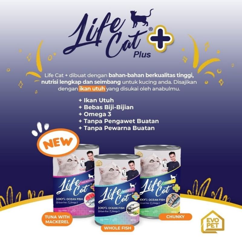 Life Cat Plus Kaleng 400gr