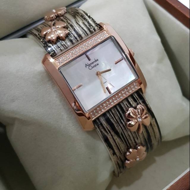 Jam tangan wanita Alexandre christie AC 2504 Rosegold Original