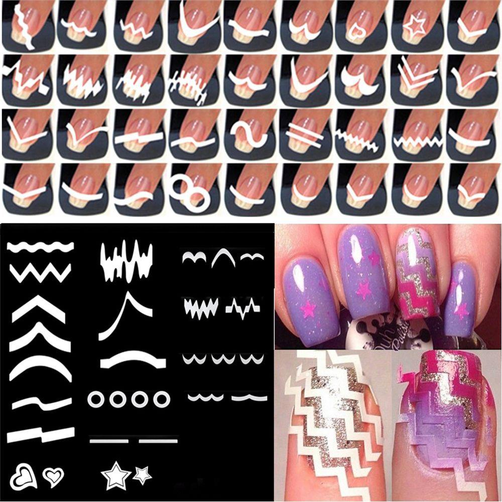 Preva Inkjet Template Stiker Kuku Alat Kecantikan Stiker Nail Art Bentuk Manicure