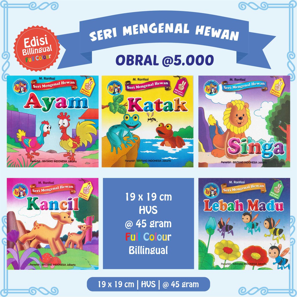 Jual Buku Cerita Anak Bergambar / Seri Mengenal Hewan : Ayam / Katak