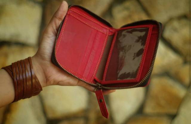 AIRA | Dompet Kulit Asli Unisex Small Zipper Wallet