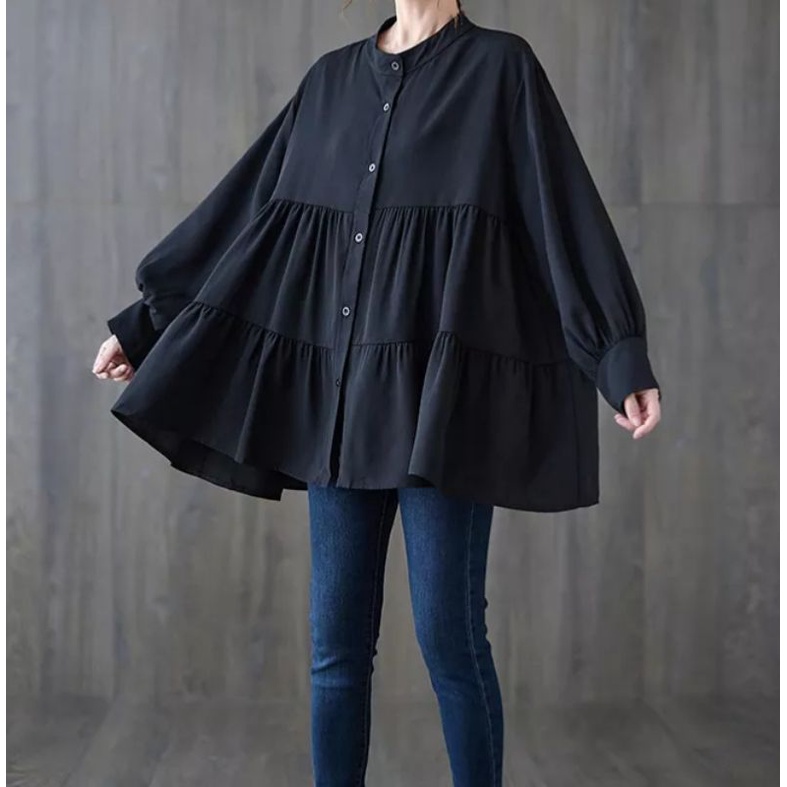 Elga Blouse - Ukuran S M L XL XXL 3XL 5L- Blouse Jumbo - Atasan Wanita Big Size - Baju Wanita Jumbo - Atasan Wanita Jumbo