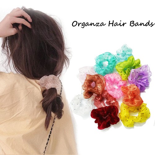 Ikat Rambut scrunchie motif candy colours ala korea style