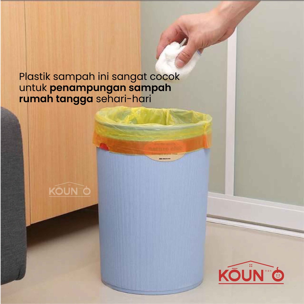 Kantong Plastik Sampah Roll Gulungan Perlengkapan Rumah Tangga Kantong Plastik Kresek Dengan Tali