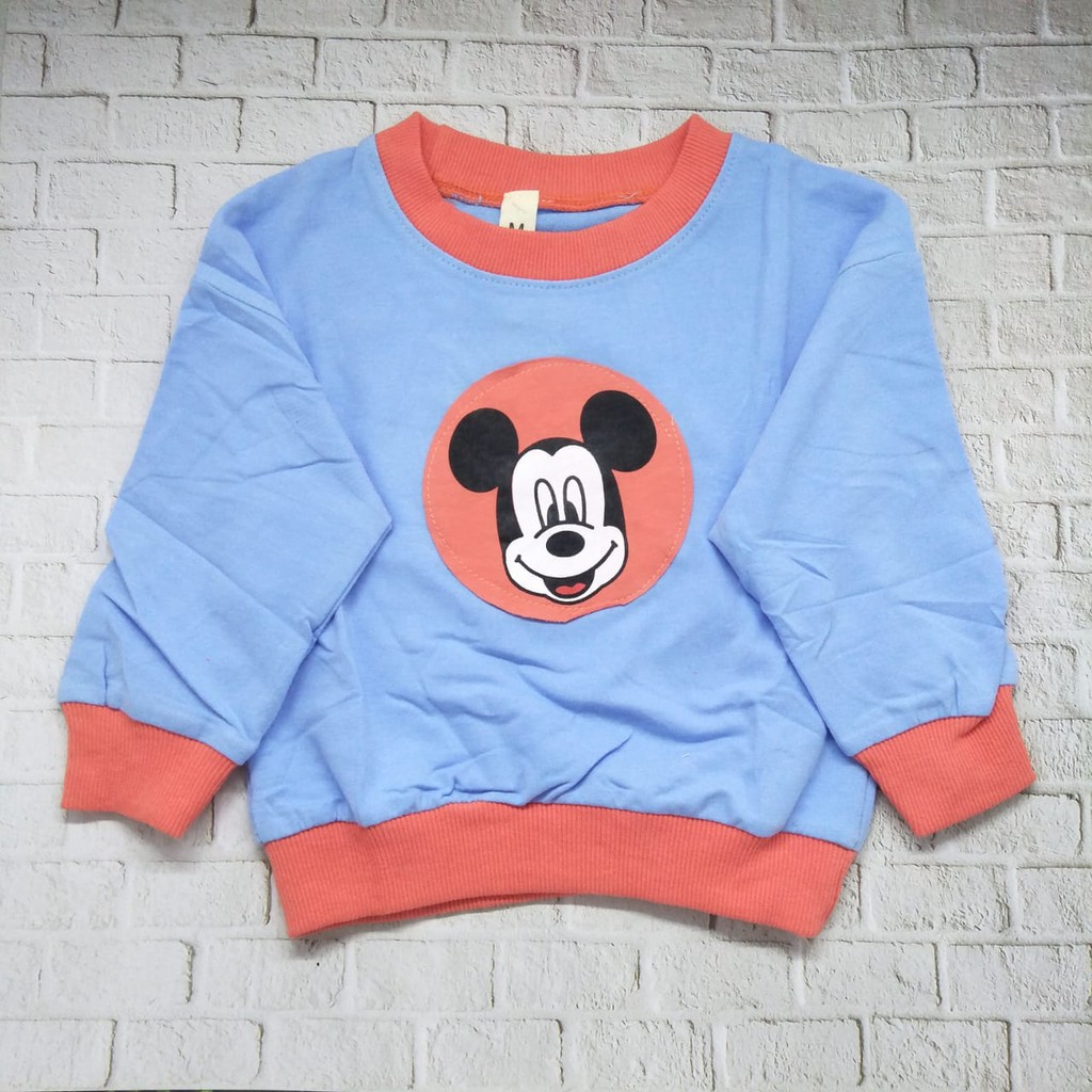 Sweater anak laki laki lucu murah usia 1-5thn 100% import gambar MICKEY FACE SWTR02