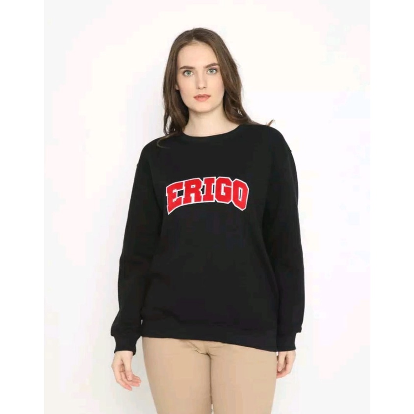 SWEATER CREWNECK DISTRO PRIA - SWEATER ERIGO CREWNECK TERBARU - SWEATER PRIA ERIGO CREW NECK HITAM MURAH - SWEATER CREWNECK BASIC LOGO ERIGO APPAREL PRIA WANITA FULLTAG - CREWNCEK ERIGO BORDIR - SWEATER BAHAN TEBAL