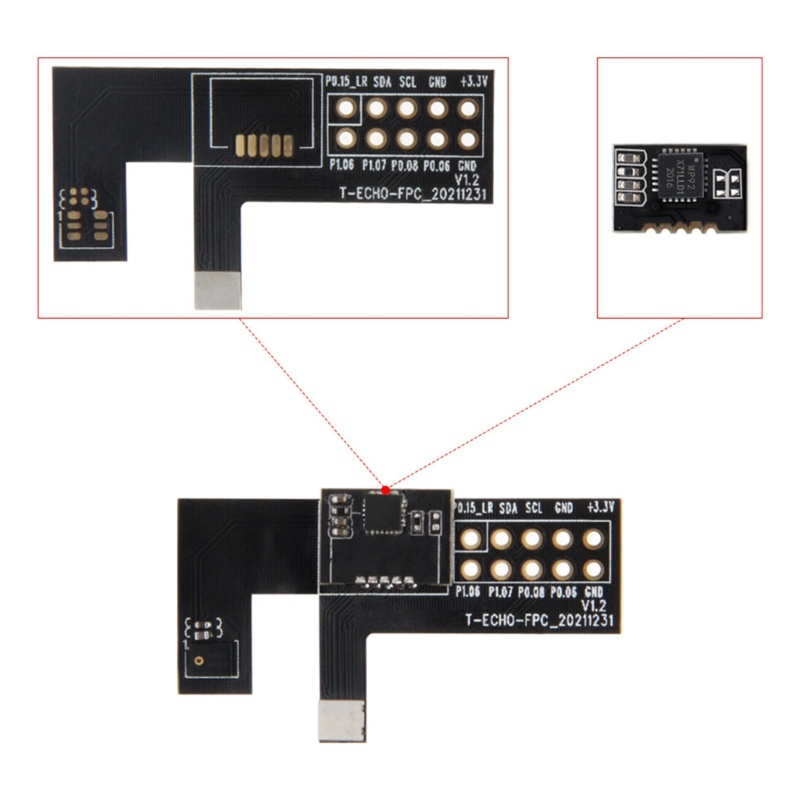 Zzz 1Pc T-echo GPIO MPU9250 Papan Modul Ekspansi Mikrofon MPU9250