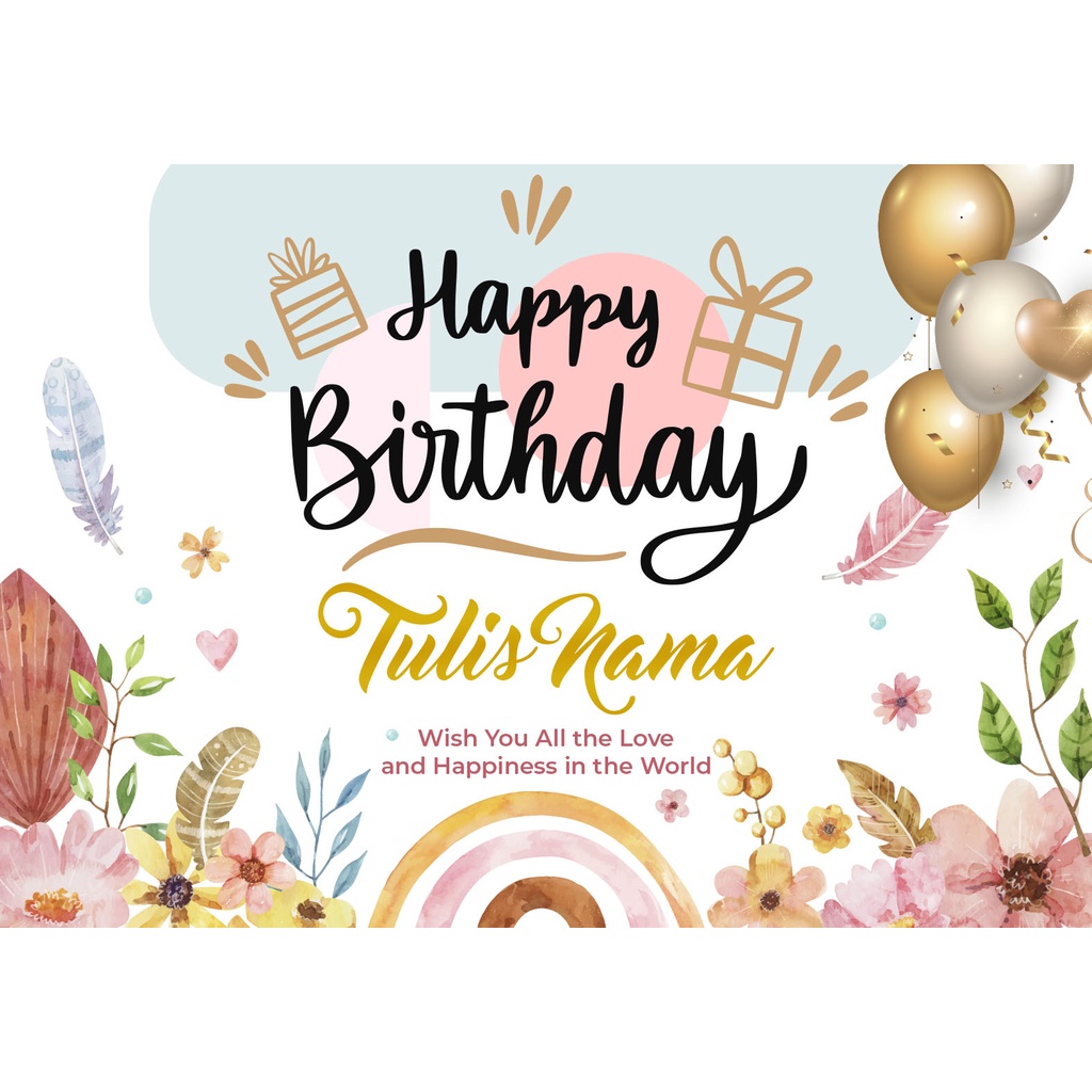 Jual Kartu ucapan Happy Birthday / Kartu ucapan UlangTahun bisa ditulis