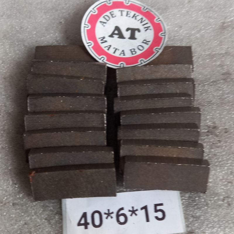 Diamond Segmen coring 40*6*15.Segment mata gergaji batu alam mata bor sumur.Segmen Mata Bor Sumur kh
