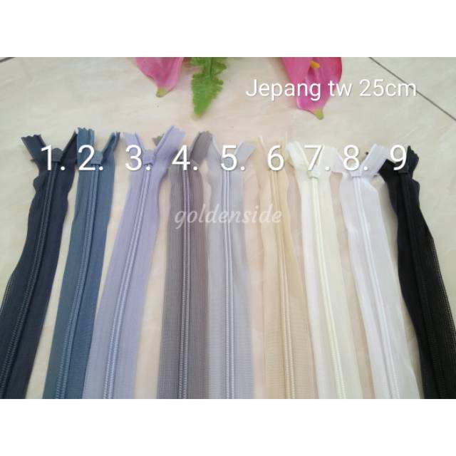 (monokrom) Resleting/Risleting/zipper jepang 25cm murah